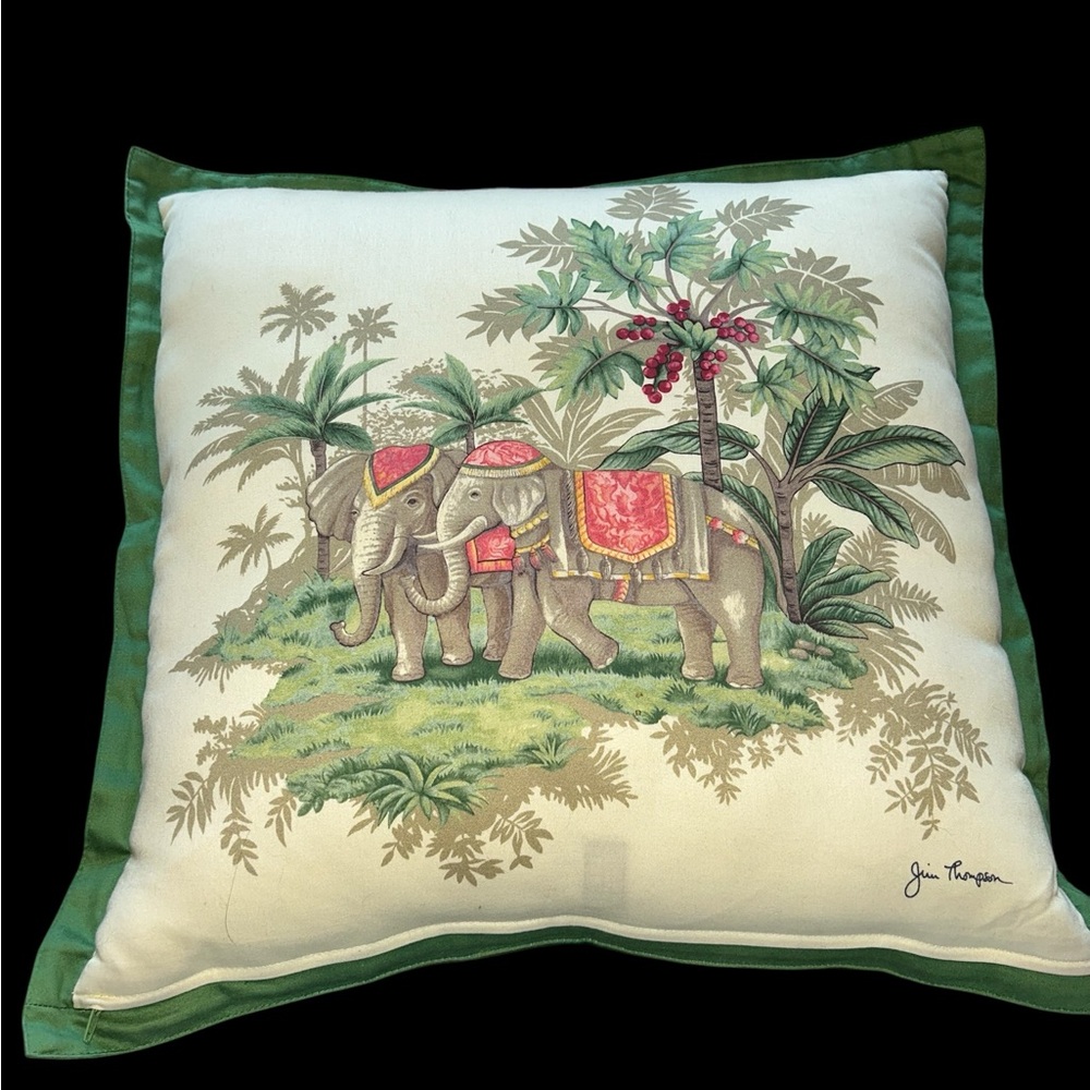 Jim Thompson Rare Double sided Elephant Pillow